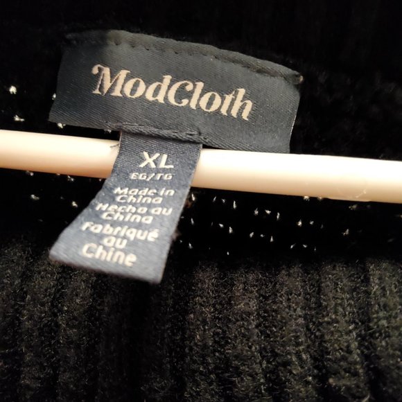 Mod Cloth black off the shoulder sweater size XL - Picture 2 of 2